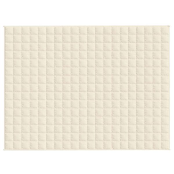 vidaXL Couverture lest&eacute;e Cr&egrave;me clair 152x203 cm 7 kg Tissu
