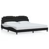 vidaXL Cadre de lit Viana avec LED sans matelas noir 200x200 cm