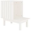 vidaXL Maison pour chat Blanc 60x36x60 cm Bois de pin massif