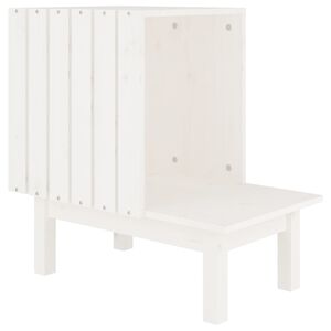vidaXL Maison pour chat Blanc 60x36x60 cm Bois de pin massif