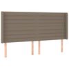 vidaXL T&ecirc;te de lit &agrave; LED Taupe 203x16x118/128 cm Tissu