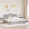 vidaXL Cadre de lit Sonoma gris 200 x 200 cm Bois Ing&eacute;nierie