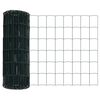 vidaXL Cl&ocirc;ture avec poteau Vert 0,6 x 10 m Acier et PVC