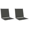 vidaXL Coussins de si&egrave;ge et de dos 2 pcs Anthracite 47 x 45 x 2 cm