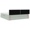 vidaXL Lit avec rangement et LED Gris clair 200 x 200 cm Velours