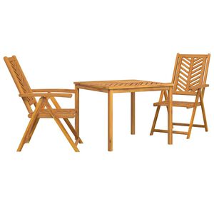 vidaXL Ensemble de salle &agrave; manger pour jardin 3 pc Marron