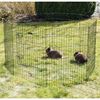 Kerbl Enclos d'ext&eacute;rieur avec porte pour animaux de compagnie Argent&eacute;