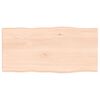 vidaXL Dessus de table bois massif non trait&eacute; bordure assortie