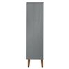 vidaXL Biblioth&egrave;que MOLDE Gris 90x35x133,5 cm Bois massif de pin