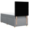 vidaXL Sommier &agrave; lattes de lit avec matelas Gris clair 90x200 cm Tissu