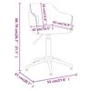 vidaXL Chaises &agrave; manger pivotantes lot de 4 Cr&egrave;me Velours