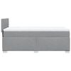 vidaXL Sommier &agrave; lattes de lit avec matelas Gris clair 90x200 cm Tissu