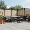 vidaXL Salon de jardin 9 pcs avec coussins R&eacute;sine tress&eacute;e Anthracite