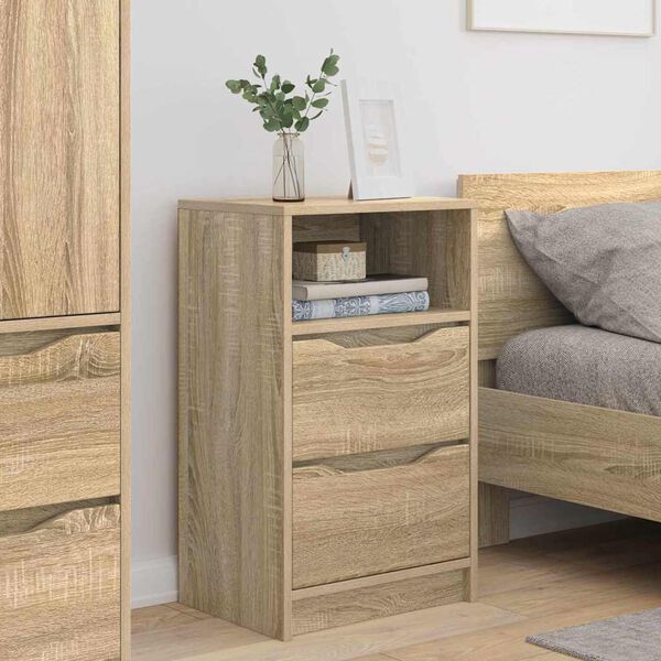 vidaXL Tables de chevet 2 pcs Ch&ecirc;ne Sonoma 40 x 30 x 467 cm