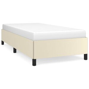 vidaXL Cadre de lit sans matelas cr&egrave;me 90x200 cm similicuir