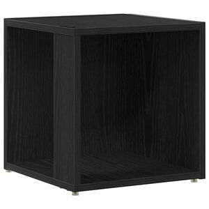 vidaXL &Eacute;tag&egrave;res d'angle Ch&ecirc;ne noir 33 x 33 x 34,5 cm Bois d'ing&eacute;nierie