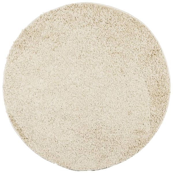 vidaXL Tapis shaggy PAMPLONA poils longs moderne dor&eacute; &Oslash; 80 cm
