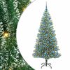 vidaXL Arbre de No&euml;l artificiel floconn&eacute; de neige avec lumi&egrave;re LED