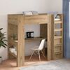 vidaXL Cadre de lit superpos&eacute; avec bureau Ch&ecirc;ne artisanal 90 x 200 cm