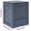 vidaXL Bac &agrave; compost de jardin Gris 60x60x73 cm 260 L