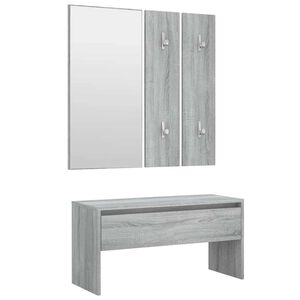 vidaXL Ensemble de meubles de couloir Sonoma gris Bois d'ing&eacute;nierie