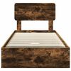 vidaXL Lit de Rangement Ch&ecirc;ne fum&eacute; 100 x 200 cm Bois d'ing&eacute;nierie