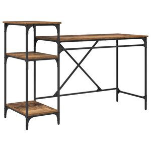 vidaXL Bureau Bois Ancien Bois d'ing&eacute;nierie 135 x 50 x 90 cm