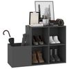 vidaXL Armoire &agrave; chaussures entr&eacute;e gris 105x35,5x70 cm bois ing&eacute;nierie