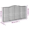 vidaXL Paniers &agrave; gabions arqu&eacute;s 8 pcs 400x50x200/220 cm Fer galvanis&eacute;