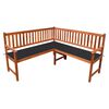 vidaXL Banc d'angle de jardin avec coussins 150cm Bois d'acacia massif