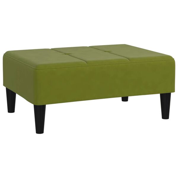 vidaXL Repose-pied Vert clair 78x56x32 cm Velours