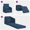 vidaXL Canap&eacute;-Lit 60cm Bleu tissu