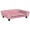 vidaXL Lit pour chien rose 70x48x22 cm velours