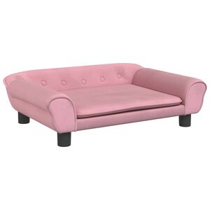 vidaXL Lit pour chien rose 70x48x22 cm velours