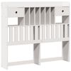 vidaXL Lit biblioth&egrave;que sans matelas blanc 135x190 cm bois pin massif
