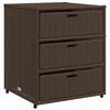 vidaXL Armoire de rangement de jardin marron 55x59x69cm r&eacute;sine tress&eacute;e