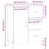 vidaXL Buffet Blanc brillant 69,5x34x90 cm Bois d'ing&eacute;nierie