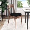 vidaXL Coussins de si&egrave;ge 4 pcs Noir 40 x 40 x 12 cm tissu