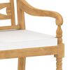 vidaXL Chaises Batavia lot de 6 avec coussins Bois de teck solide
