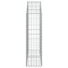 vidaXL Panier de gabions arqué 100x30x100/120 cm Fer galvanisé