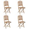 vidaXL Ensemble &agrave; manger d'ext&eacute;rieur pliable 5pcs avec coussins Bambou