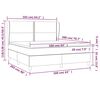 vidaXL Sommier &agrave; lattes de lit avec matelas Taupe 160x200 cm Tissu