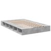 vidaXL Cadre de lit sans matelas gris béton 135x190 cm