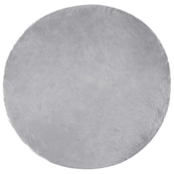 vidaXL Tapis en fausse Tafalla Gris &Oslash; 100 cm Polyester