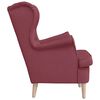 vidaXL Fauteuil rouge bordeaux 74x84x100 cm tissu