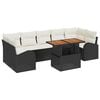 vidaXL Ensemble de canap&eacute; de jardin 8 pc Noir et cr&egrave;me