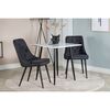 Venture Home Chaises &agrave; manger lot de 2 Velvet Deluxe Polyester noir