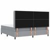 vidaXL Lit &agrave; ressorts avec matelas Gris clair 200 x 200 cm tissu