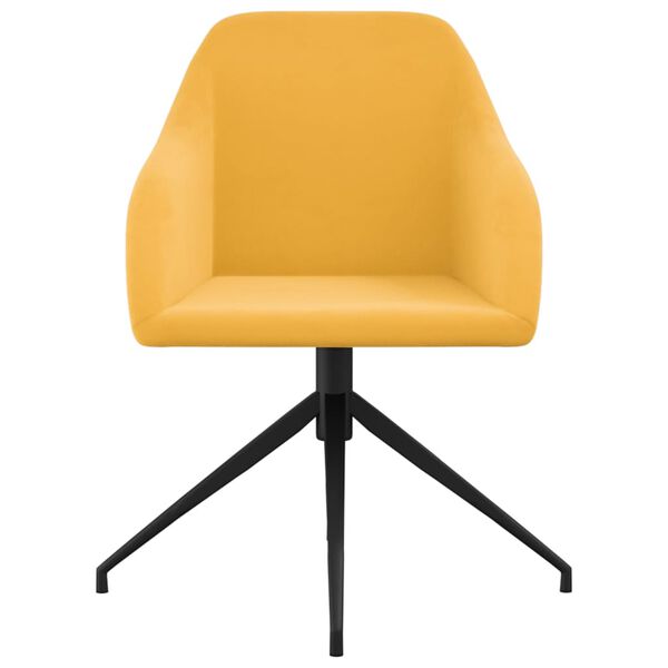 vidaXL Chaises &agrave; manger lot de 6 Jaune moutarde Velours