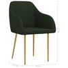 vidaXL Chaises &agrave; manger lot de 2 vert fonc&eacute; velours